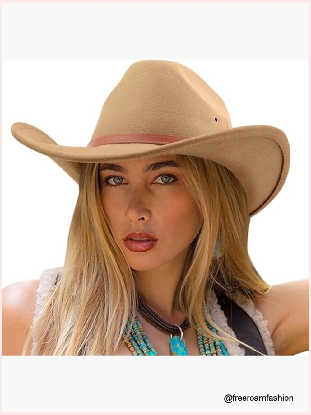 Western Cowboy Hat Unisex Felt Wide Brim Rolled Up Caps Outdoor Party Costume